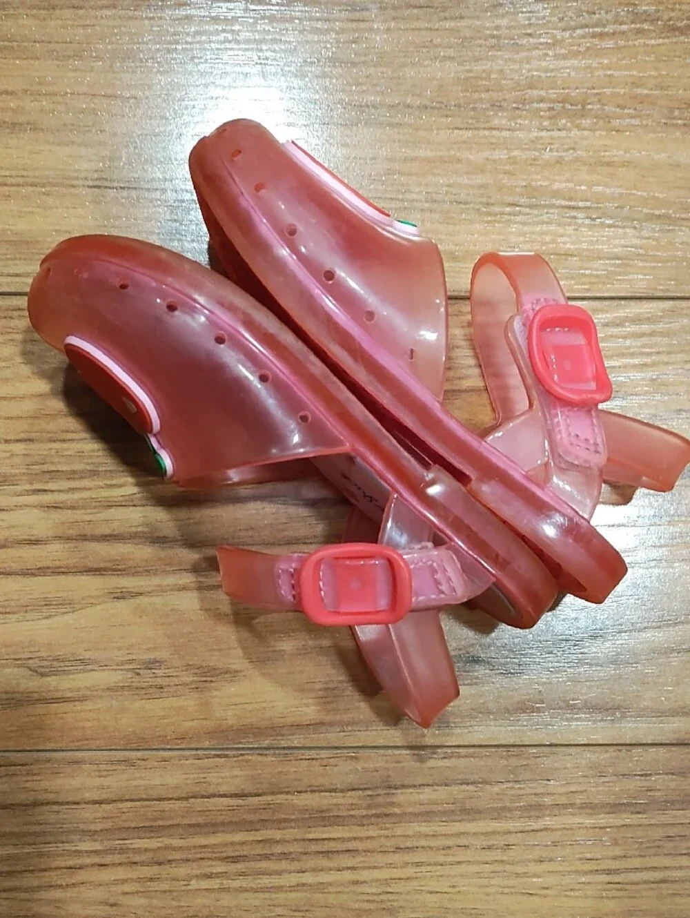 Cat & Jack Pink Jelly Sandals with Cherry Design